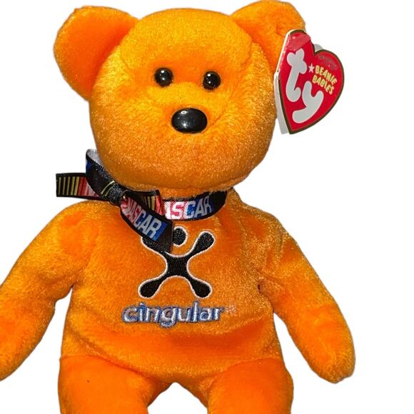 Ty Beanie Babies Plush Jeff Burton NASCAR 31 Cingular Stuffed Animal 9” Race NEW - Picture 3 of 13